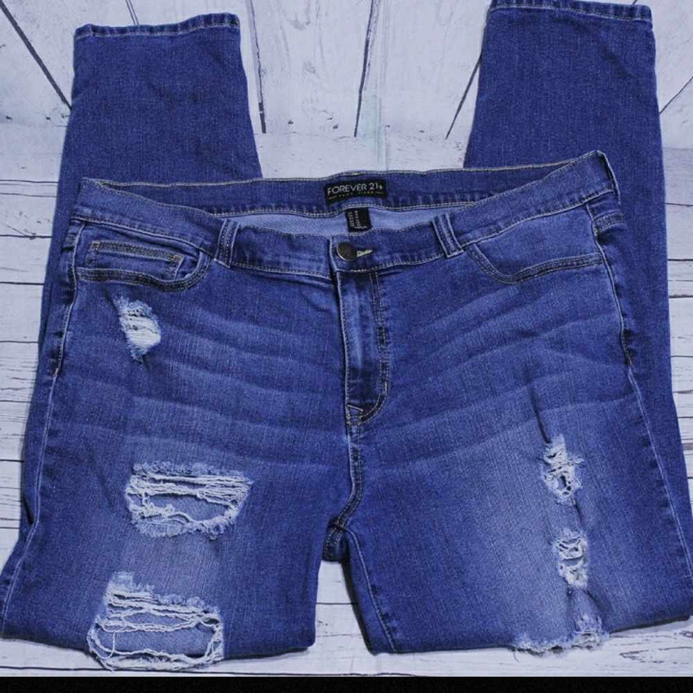Forever 21+ ripped/distressed jeans